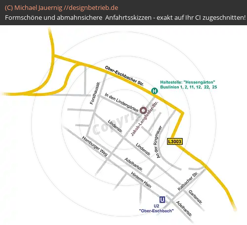 Anfahrtsskizzen erstellen / Anfahrtsskizze Bad-Homburg (Detailkarte)    (14)