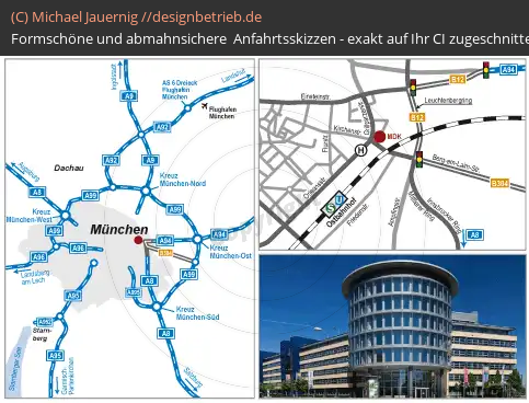 Anfahrtsskizzen erstellen / Anfahrtsskizze München (Übersichtskarte und Detailkarte)   MDK Bayern (224)