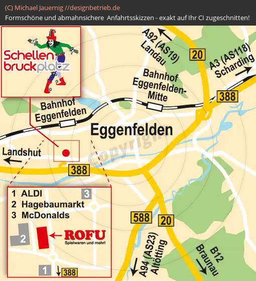 Anfahrtsskizzen erstellen / Anfahrtsskizze Eggenfelden   ROFU Kinderland (249)