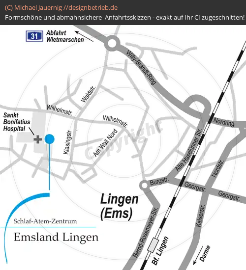 Lageplan Lingen Löwenstein Medical GmbH & Co. KG (299)