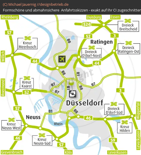 Lageplan Düsseldorf Übersichtsplan DERAG Living Hotel Düsseldorf (352)