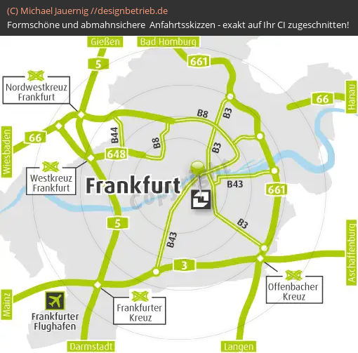 Lageplan Frankfurt (Übersichtskarte) DERAG Living Hotel Frankfurt (359)