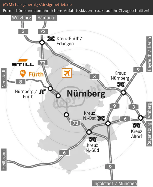 Lageplan Nürnberg Übersichtskarte STILL GmbH (399)