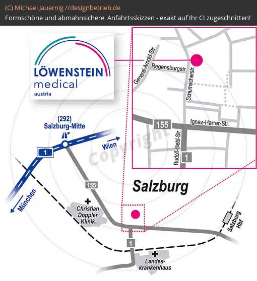 Lageplan Salzburg Östereich Löwenstein Medical GmbH & Co. KG (410)