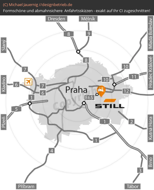 Lageplan Prag Übersichtskarte STILL GmbH (416)