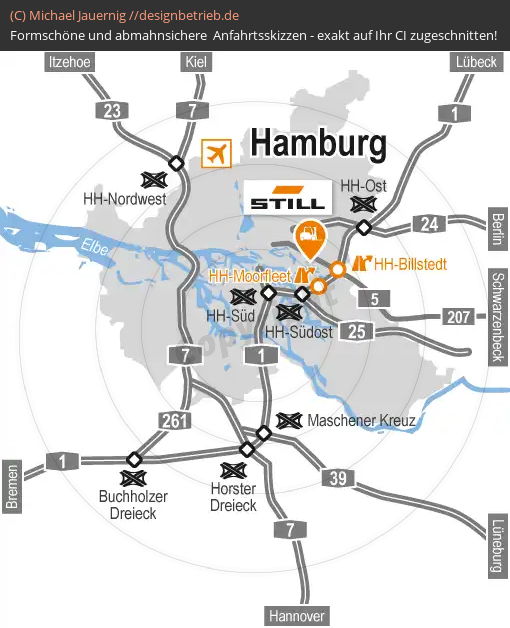 Lageplan Hamburg Übersichtskarte STILL GmbH (436)