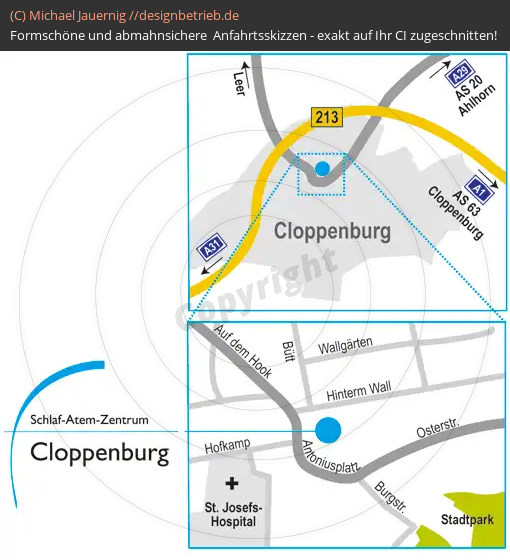 Lageplan Cloppenburg (Antoniusplatz) Schlaf-Atem-Zentrum Löwenstein Medical GmbH & Co. KG (509)