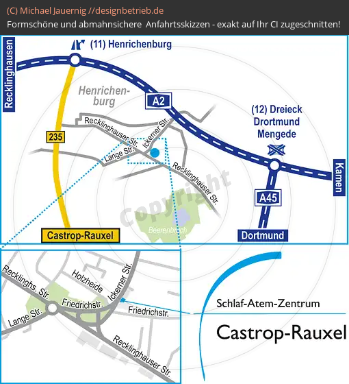 Lageplan Castrop-Rauxel Ickerner Straße Schlaf-Atem-Zentrum Löwenstein Medical GmbH & Co. KG (525)