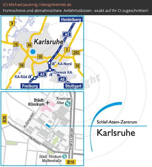 Lageplan Karlsruhe Schlaf-Atem-Zentrum 1 | Löwenstein Medical GmbH & Co. KG (550)