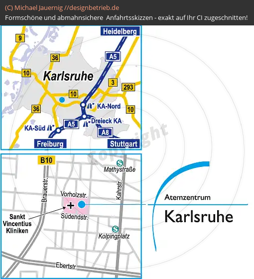 Lageplan Karlsruhe Schlaf-Atem-Zentrum 2 | Löwenstein Medical GmbH & Co. KG (553)