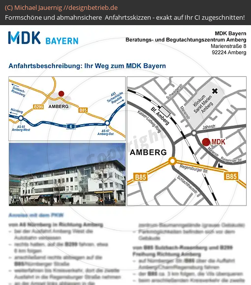 Anfahrtsskizzen erstellen / Anfahrtsskizze Amberg   MDK Bayern (563)