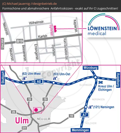 Lageplan Ulm Niederlassung Ulm | Löwenstein Medical GmbH & Co. KG (578)