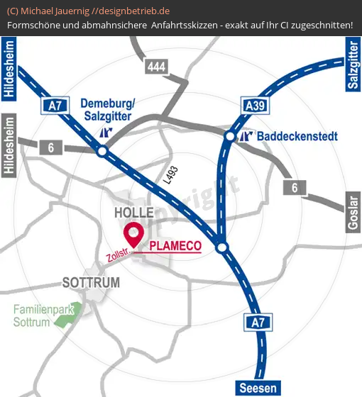 Lageplan Holle Plameco Fachbetrieb Hildesheim (585)