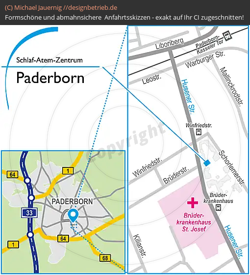 Lageplan Paderborn Husener Straße Schlaf-Atem-Zentrum | Löwenstein Medical GmbH & Co. KG (743)