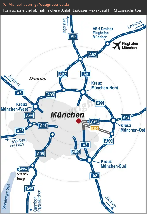 Lageplan München Übersichtskarte | LÖNNER MARKETING (784)