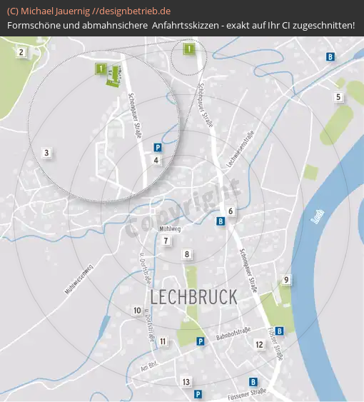 Anfahrtsskizzen erstellen / Anfahrtsskizze Lechbruck   Lageplan (791)