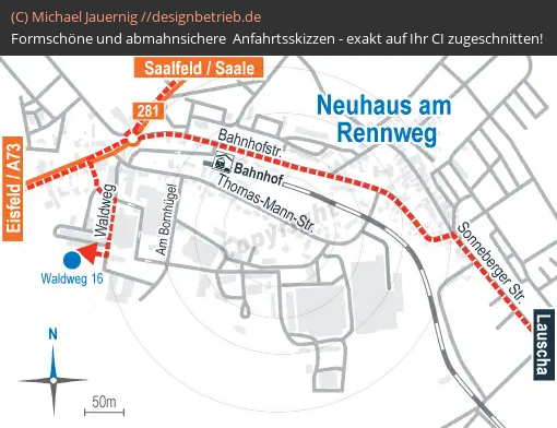 Lageplan Neuhaus am Rennweg Detailskizze | Röchling Medical Solutions SE (800)