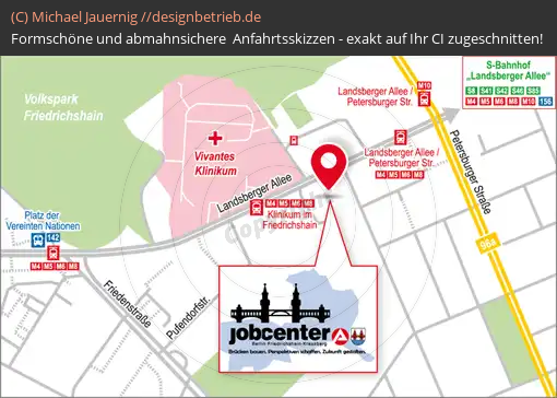 Lageplan Berlin Landsberger Allee | Jobcenter (805)